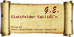 Glattfelder Emilián névjegykártya